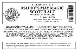 Highland Brewing Co. Maddy's May Magic May 2014