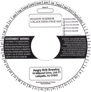 Angry Erik Brewing Shadow Warrior May 2014