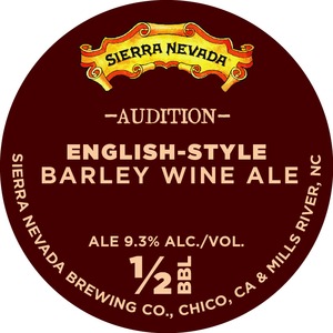 Sierra Nevada Audition English-style Barley Wine June 2014