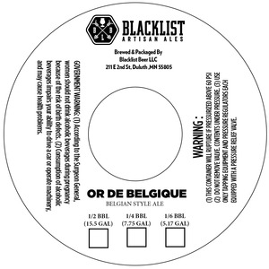 Blacklist Or De Belgique