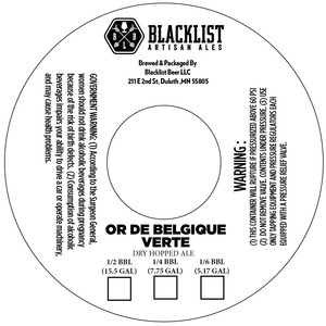 Blacklist Or De Belgique Verte