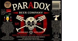 Paradox Beer Company Skully Barrel No.10- Sour Smash June 2014