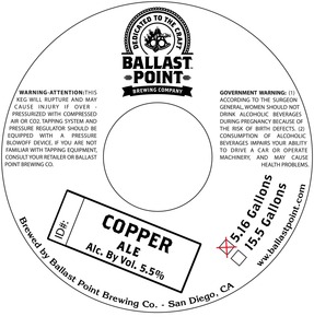 Ballast Point Brewing Company Copper
