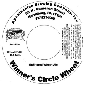 Appalachian Brewing Co Winner's Circle Wheat May 2014