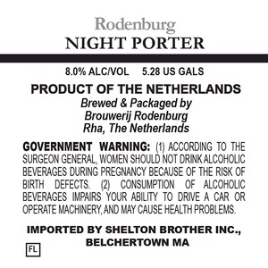 Brouwerij Rodenburg Night Porter June 2014