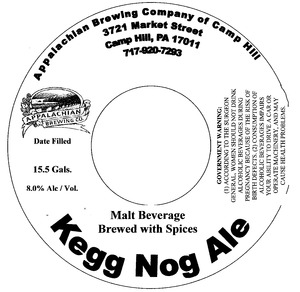 Appalachian Brewing Co Kegg Nog