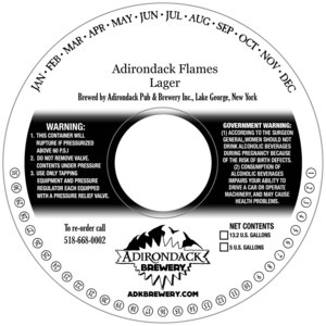 Adirondack Brewery Adirondack Flames Lager June 2014