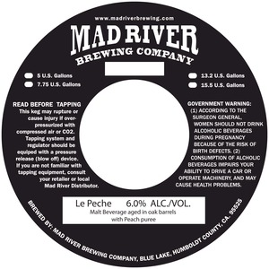 Mad River Brewing Company Le Peche
