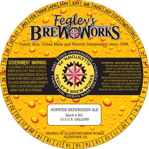 Fegley's Brew Works Hopster Hefeweizen June 2014