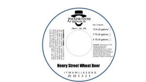 Zuckfoltzfus Brewing Co Henry Street Wheat
