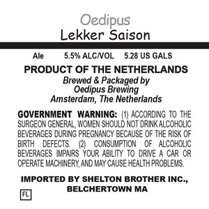 Oedipus Brewing Lekker Saison