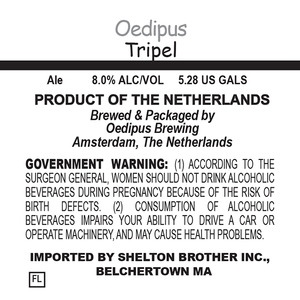 Oedipus Brewing Tripel June 2014
