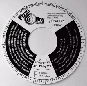 Pizza Boy Brewing Co. Citra Pils