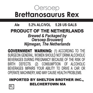 Oersoep Brouwerij Brettanosaurus Rex June 2014