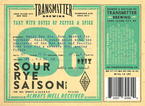 Transmitter Brewing S6 Sour Rye June 2014