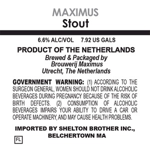 Brouwerij Maximus Stout