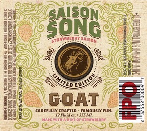 Horny Goat Brewing Co. Saison Song June 2014