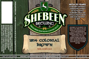 Shebeen Brewing Company 1814 Colonial Brown June 2014