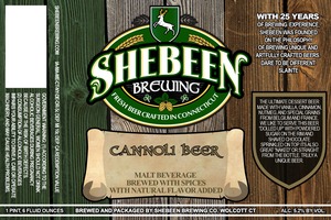 Shebeen Brewing Company Cannoli Beer June 2014