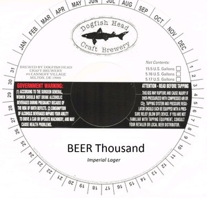 Dogfish Head Craft Brewery, Inc. Beer Thousand June 2014