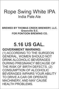 Pontoon Brewing Company Rope Swing White IPA June 2014