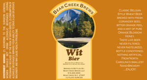 Bear Creek Brews Wit Bier