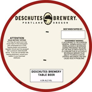 Deschutes Brewery Table June 2014