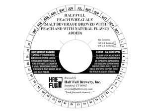 Half Full Peach Wheat Ale June 2014