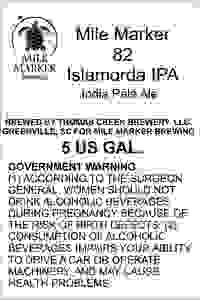 Mile Marker Brewing 82 Islamorada IPA June 2014