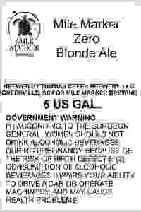 Mile Marker Brewing Zero Blonde Ale June 2014