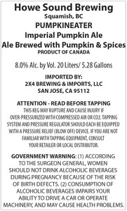 Howe Sound Brewing Pumpkineater June 2014