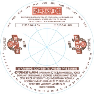 Breckenridge Brewery Nitro Lucky U IPA