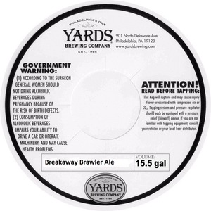 Yards Brewing Company Breakaway Brawler Ale