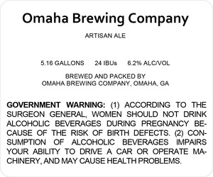 Omaha Brewing Company Artisan Ale