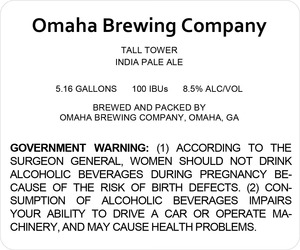 Omaha Brewing Company Tall Tower