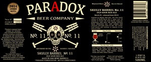 Paradox Beer Company Skully Barrel No.11 June 2014