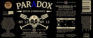 Paradox Beer Company Skully Barrel No.12