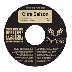 Refuge Brewery Citra Saison