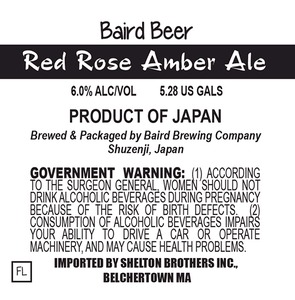 Baird Brewing Company Red Rose Amber Ale