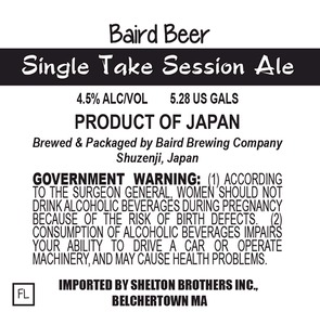 Baird Brewing Company Single Take