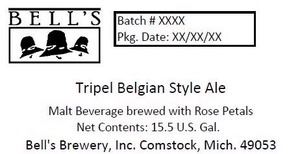 Bell's Tripel Belgian Style Ale June 2014