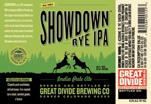 Great Divide Brewing Company Showdown Rye IPA