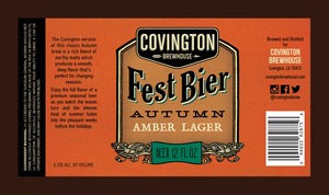Covington Brewhouse Autumn Amber Fest Bier June 2014