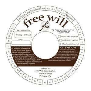 Free Will Peach Lambic June 2014