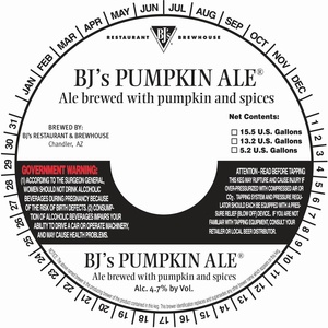 Bj's Pumpkin Ale June 2014