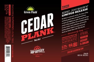 Green Flash Brewing Company Hop Odyssey Cedar Plank July 2014