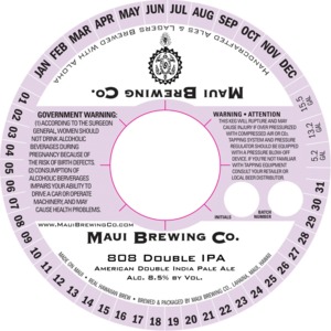 Maui Brewing Co. 808 Double IPA June 2014