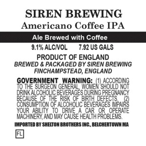 Siren Brewing Americano June 2014