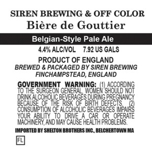 Siren Brewing Biere De Gouttier