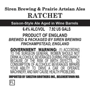 Siren Brewing Ratchet